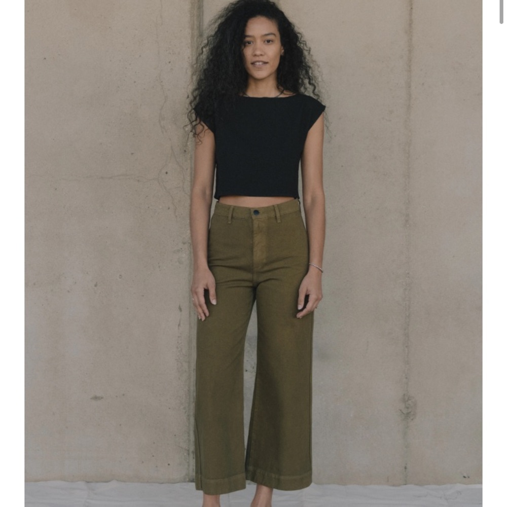 OZMA - CROP TEE, DEADSTOCK COTTON & RAYON GAUZE